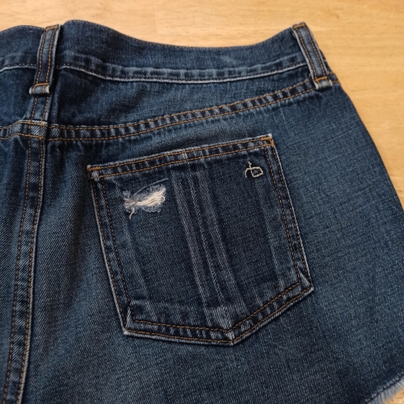 Rag And Bone Women's Cut off Denim *high-rise* Jean Shorts Blue In Cat Skills 26 - Picture 9 of 16